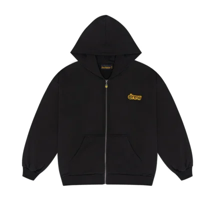 Drew House Zip Up Hoodie Black