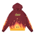 Drew House Fire Hoodie Burgundy