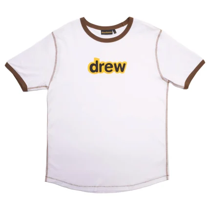 Drew House Secret ss Ringer Tee White/Brown