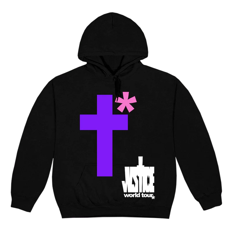 Justin Bieber Black Justice Cross Hoodie Justin Bieber Black Justice Cross Hoodie