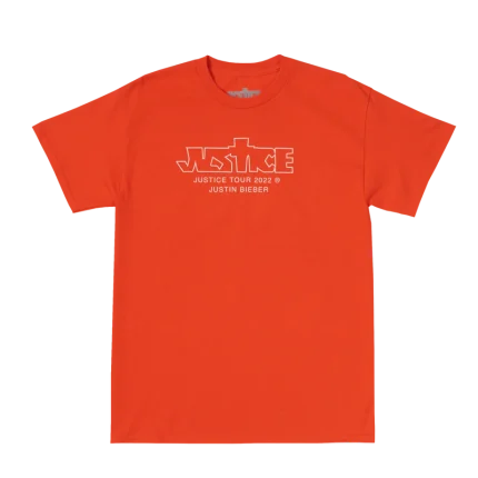 Justin Bieber Justice Tour Orange T-Shirt